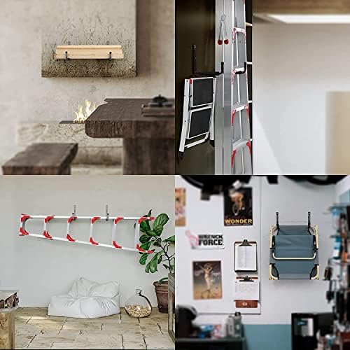 6 Pack Heavy Duty Garage Storage Ladders Hooks, 10 Inch Wall Mount Storage Garage Hangers for Bikes, Garden Tools, Chair, Hose - Image 4