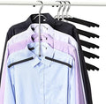 Hangers Space Saving Clothes Hanger 4 Packs | Non Slip Padded Coat Hanger 5 Layers Heavy Duty Stainless Steel Sweater Shirt Hanger Closet Storage Organizer by Hangerspace