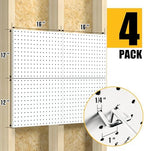 Spampur Peg Board, 4 Pack Metal Pegboard Panels with 50 Hooks - Image 3