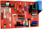 Wall Control 30-WRK-400RB Standard Workbench Metal Pegboard Tool Organizer,Red/Black by Wall+Control