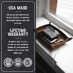 Main Street Forge Leather Valet Tray for Men – Rustic EDC Organizer for Keys, Phone & Wallet – Made in USA - Rustic Montana - Image 4