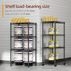 SINGAYE Small Wire 4 Adjustable Shelves Pantry Metal Shelf Floor Organizer - Image 3