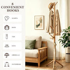 Wooden Coat Rack Freestanding - Image 3