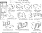 Pacon PAC637443 Mailbox Organizer, 15 Slots, Corrugated Cardboard, White - Image 4
