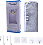 KEEPJOY Hanging Laundry Hamper Bag with 2 Different Types of Hooks, Size 20 x 30 Inch Door Laundry Hamper Storage Bag for Dirty Clothes, Blankets, and Toys (Grey, 1-Pack) - Image 6