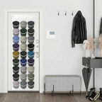 Baseball Hat Rack, 24 Pocket Over-The-Door Hat Organizer with Clear Deep Pockets to Display Baseball Caps Collection, Complete with 3 Over Door Hooks (White, 30 Pockets) - Image 7