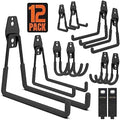 SMARTOLOGY Garage Hooks, 12 Pack Wall Storage Hook Includes 2 Extension Cord Holder, Utility Organization, Heavy Duty Wall Mount Hangers for Hanging Bike, Ladder, Garden Tools by SMARTOLOGY