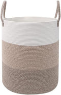 105L Extra Large Laundry Basket,Clothes Hamper with Handles- Brown by HZFTJOY