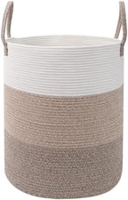 105L Extra Large Laundry Basket,Clothes Hamper with Handles- Brown by HZFTJOY