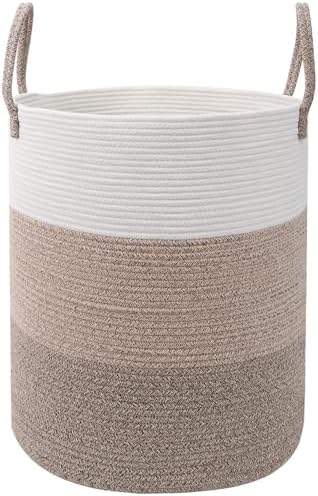 105L Extra Large Laundry Basket,Clothes Hamper with Handles- Brown by HZFTJOY