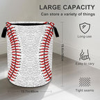 Baseball Laundry Basket Storage Bin Foldable Laundry Hamper Clothes Storage Bucket Organizer 19.6x15.7 Inch For Laundry Room/Bedroom/Bathroom - Image 3