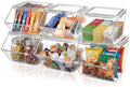Yerliker 6 Pcs Clear Plastic Storage Bins with Lids Stackable Pantry Storage Organizer Kitchen Cabinet Organizers Ideal Containers for Coffee Pod Tea Sugar Bag Cabinet Home (Large+extra Large) by Yerliker