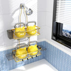 Hanging Shower Caddy Over Shower Head - No Drill Rustproof Shower Rack - Image 4