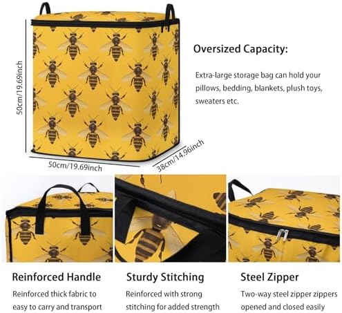 2pcs blanket storage bag for under bed,closet organizers 95L - Image 3