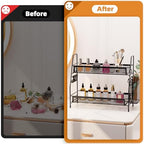 VITVITI 2 Tier Bathroom Countertop Organizer, Vanity Storage Shelf, Black - Image 4