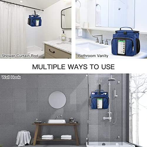 Bukere Portable Shower Caddy College Dorm Room Essential, Shower Caddy Tote Bag for Student, Girl, Women, Men, Separate Compartment, Large Capacity, Quick Dry Mesh Base for Travel, Gym, Camp - Image 6