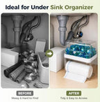 Trash Bag Dispenser & Dishwasher Pod Holder, 3-in-1 Trash Bag Holder Laundry Pods Container with Moisture-Proof Lid, Acrylic Garbage Bag Dispenser for Under Sink Organizer Laundry Room Organization - Image 5