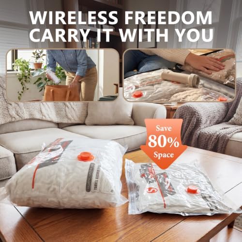 24 Pcs Vacuum Bags for Travel with Rechargeable Air Pump,Vacuum Storage Bag - Image 5