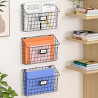 X-cosrack 3-Tier Detachable Hanging Wall Files, Wall Mounted Mail Basket by X-cosrack