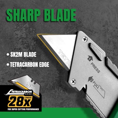 SK Folding Utility Knife with SK2M TAC Blade, Liner Lock, Aluminum Handle - Image 4