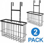 2 Pack Cabinet Door Organizer, Houseware Over the Cabinet Door Organizer, Kitchen Aluminum Foil Organizers for Cutting Board, Baking Sheet, Foil, Plastic Wrap, Kitchen Organizers and Storage, Black - Image 3