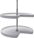 Rev-A-Shelf 32" Kidney Shaped Dual Tier Lazy Susan Organizer, White by Rev-A-Shelf