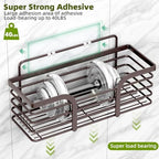 Yougai Shower Organizer with Soap Holder and Hooks, (Brown) - Image 6