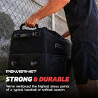 PowerNet Rolling Bucket Bag, Holds 2 6-Gallon Bucket of Baseballs & Softballs, Storage Pockets for Baseball Bat, Gloves & Scoreboards, Fits Launch F-lite Pitching Machine & Balls - Image 6