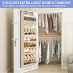 1 Pack Over The Door Shoe Organizer, 8 Shelves Hanging Shoe Organizers, - Image 4