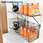 2 Pack Laundry Room Shelves Organization and Storage,Wall Mounted Clothes Drying Rack with Wire Mesh Basket Over Washer and Dryer, (Black, 2 Pack) - Image 4