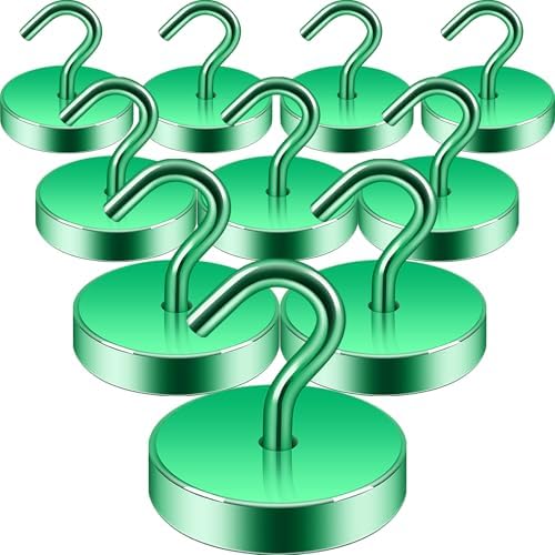 Neosmuk Magnetic Hooks Steel Tube Design for Cruise,100lb+ Green,10 Pack by Neosmuk