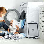 Lavish Home Collapsible Plastic Laundry Basket, Gray, 24.25”x17.5”x10.5” - Image 4