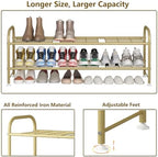 LINZINAR 2 Tier Long Shoe Rack for Closet Metal Shoe Organizer for Entryway - Image 6