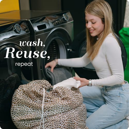 Handy Laundry XL Nylon Laundry Bag 30"x40", 60 lb Capacity, Leopard - Image 5