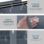 Libeder Hanging Closet Organizer, 8-Shelf Wardrobe Clothes Storage Organizer with Zipper,Hanging Shelves for Sweater,Shoes,Purse,Hats,Gray - Image 7