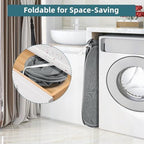 Collapsible Laundry Baskets, Tear Proof Pop Up Laundry Hamper with Dual Handles, Durable Foldable Laundry Basket, Easy to Carry Laundry Hamper for Home, Laundry Room, Bedroom, Dorm, Travel Grey - Image 5