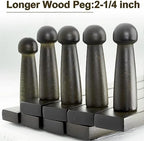 WEBI Accordion Wall Hanger,Expandable Wooden Hat Rack for Wall Mounted Coat Rack,Accordion Hat Hooks Holder for Baseball Caps,14 Peg,Dark Walnut - Image 5