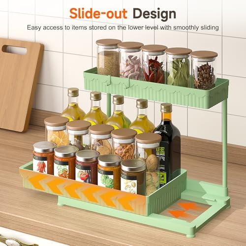 Sevenblue 3-Pack 2-Tier L-Shaped Under Sink Organizers with Sliding Drawers - Image 3