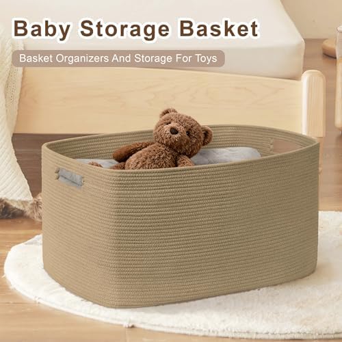 100L Extra Large Woven Laundry Basket Hamper with Handles, Jute - Image 3