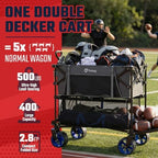 Sekey 400L Double-Decker Wagon, 500 lb Capacity, 50 in Extender - Image 2