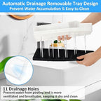 Bathroom Counter Organizer, White Silicone Toothbrush Holders for Bathrooms Organizer Countertop with 3PCS Qtip Holder, Toothbrush and Toothpaste Holder for Bathroom Organization Storage Vanity - Image 6