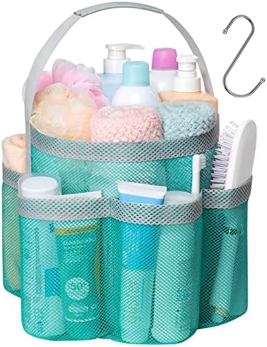 Mesh Shower Caddy Portable - 7 Pockets Large Shower Bag for Dorm, Camping by F-color