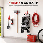 6 Pack Metal Garage Hooks, Heavy Duty Hose Hanger Wall Mounted Utility Storage Hooks for Outside Yard, Sturdy Hose Reel for Water Hose, Brooms, Ladders, Garage Storage - Image 6