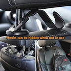 Utility Car Headrest Hidden Hook 33lbMax Car Hooks for Purses & Bags,Hat Holder for Truck Seat Hanger Storage Organizer for Coats,Umbrellas,Grocery Bags,Handbags Universal Car Accessories (Black) - Image 4