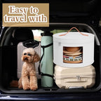 Chunful Hat Box for Women Storage Cowboy Hat Box, White, Height 10.2 Inches | Travel Hat Box Stackable Round Wide Brim Sun Hats Organizer Bag Container for Closet Foldable Cap Boxes with Lid Space Saving - Image 6