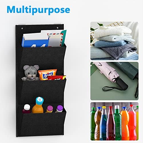 Wall Mounted Hanging Organizer 2Pack,Shoes Rack/Can Store 6Pairs of Plus-Size Sneakers,Also Stores Boots.with Sticky Hanging Mounts, Shoes Holder,Door Shoe Hangers (SM08-Black-2) - Image 4