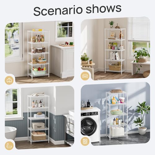 SINGAYE 5 Metal Shelves Wire Shelving Storage Shelf Adjustable Unit Pantry - Image 5