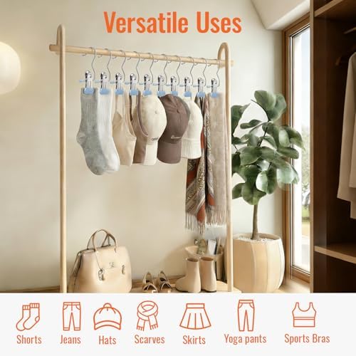 30 Pack Pants Hangers with Clip，Legging Organizer and Jean & Shorts Hangers - Image 6
