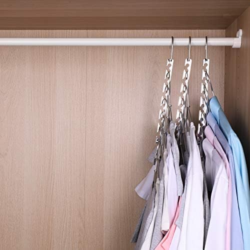 GEFTOL Space Saving Hangers Metal Hanger Magic Cascading Hanger Closet Clothes Organizer(4 Pack) - Image 2