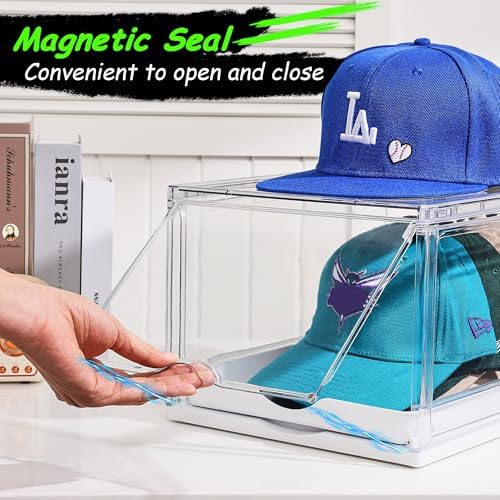 Vtopmart 4 Pack Stackable Baseball Caps Organizer, Each Holds 12 hats - Image 4